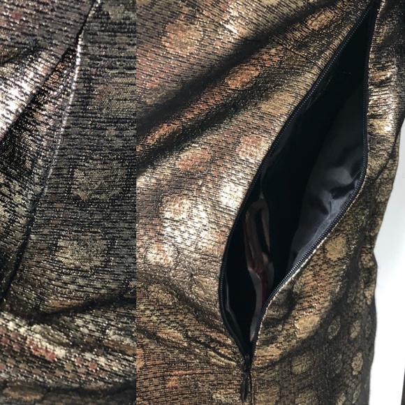 NWOT SEE BY CHLOE GOLD PATTERN LAME DRESS 6 S-M IT 42 GORGEOUS!!!!! - Picture 11 of 13